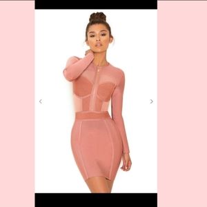 House of CB Tonia Bandage and Mesh Dress